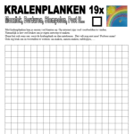 Kralenplank werkblad vierkant 19