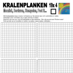 Kralenplank werkblad vierkant 4×19